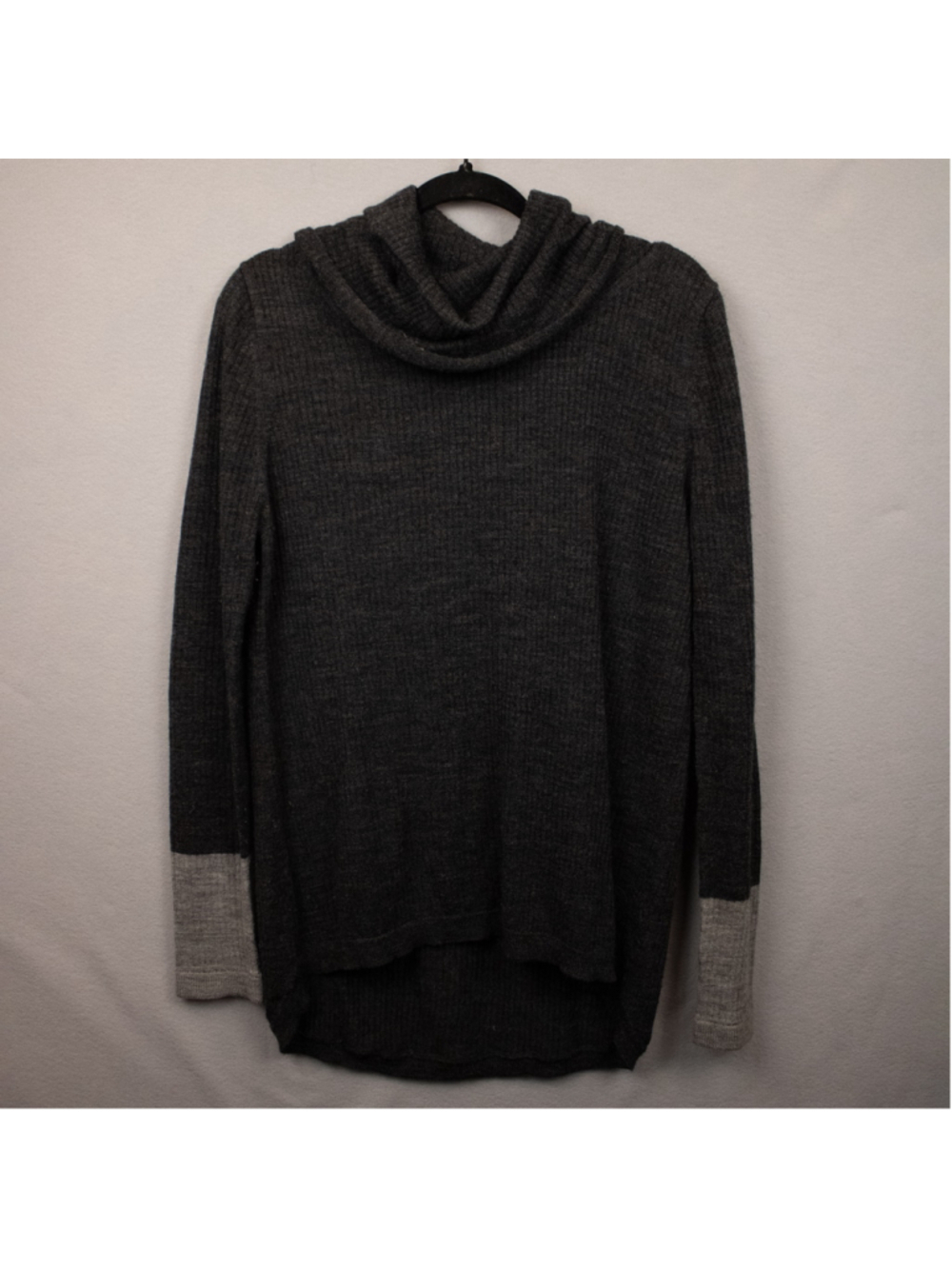 Prana Rochelle grey cowl neck tunic sweater-L